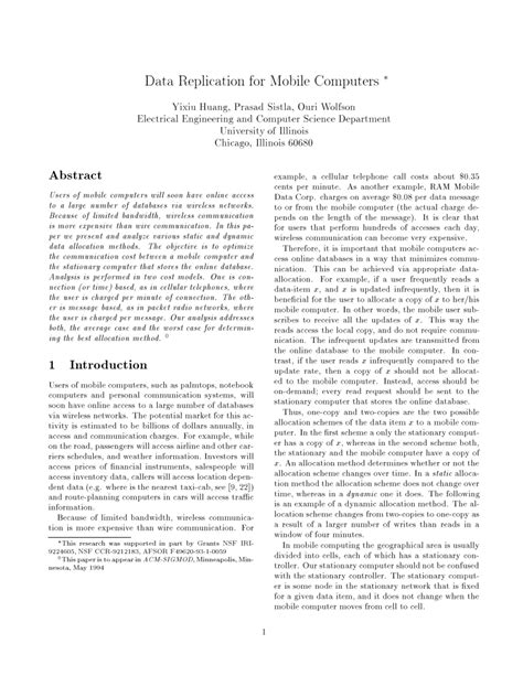 Image result for Data Replication in Mobile Computing