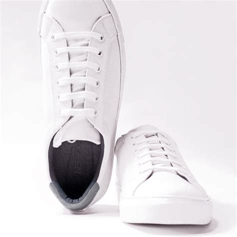 Signature White Canvas Sneakers by Boseden – TMB Basics