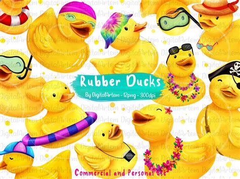 Rubber Ducks Clipart - Yellow Ducks Clipart- Cute Rubber Ducks Clipart ...