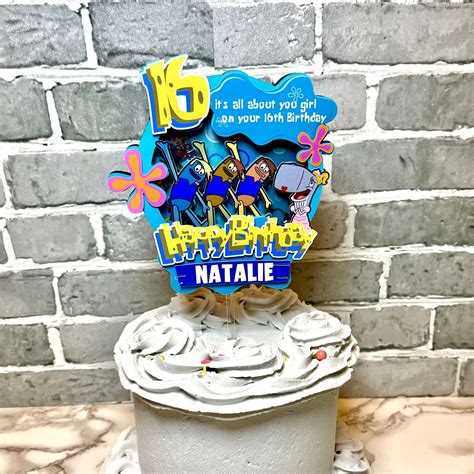 Spongebob Boys Who Cry sweet 16 Birthday in a Box — Custom cake toppers ...