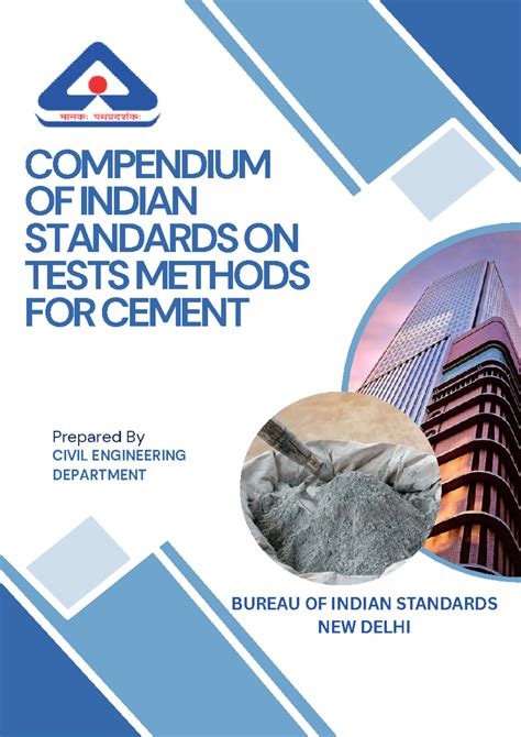 Hydraulic Cement Testing Methods: A Compendium of Indian Standards ...