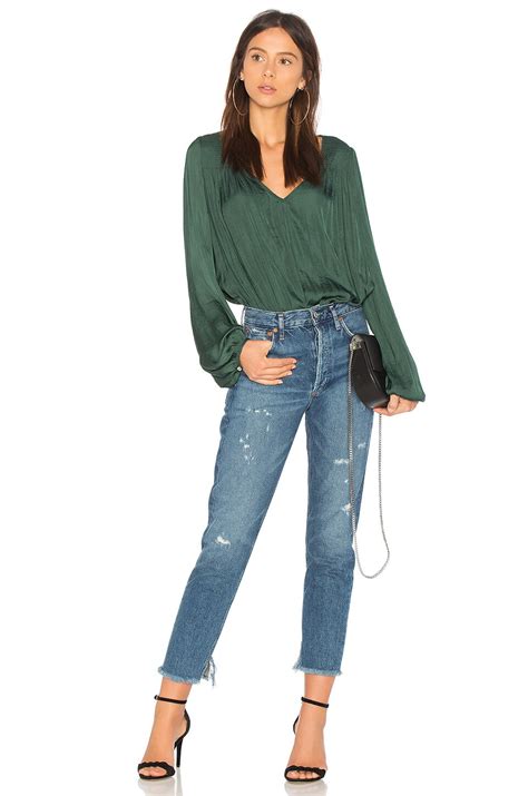 Free People Smockin n Rockin Bodysuit in Green | REVOLVE