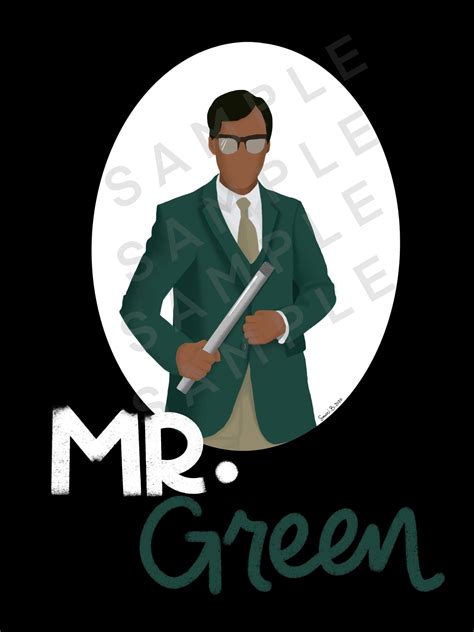 Mr. Green - CLUE Character Cards - Digital Artwork Download Files - Etsy