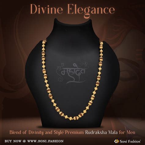 1 Gram Gold Forming Rudraksha Mala For Men – Soni Fashion