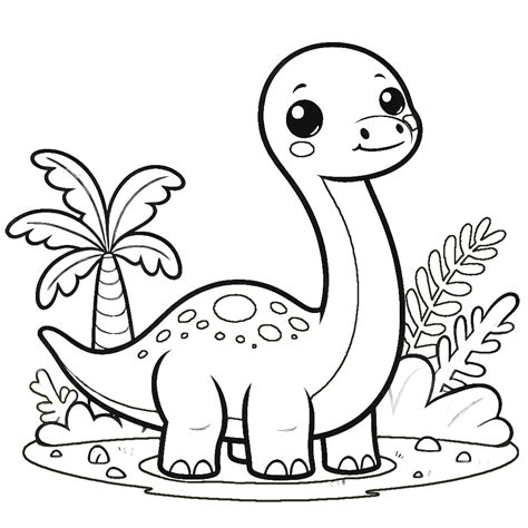 Long Neck Dinosaur Coloring Page This Coloring Page Shows A Dinosaur