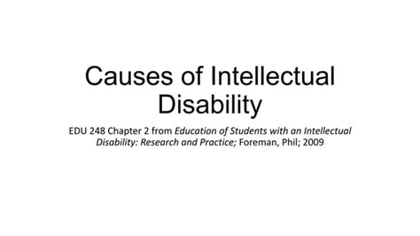 Image result for Intellectual Disability Causes