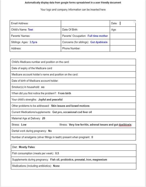 Entry #5 by josuna for Automatically display data from google forms ...