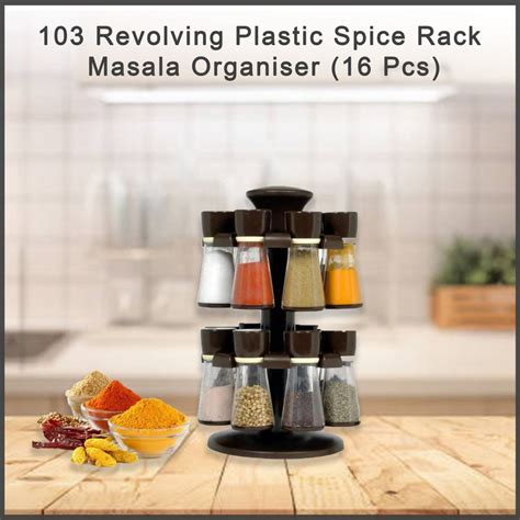 Multipurpose Revolving Plastic Spice Rack (pack of 16 Pcs) – Amd-Deodap