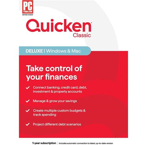 Quicken Classic Deluxe Year Subscription Windows Mac Deals