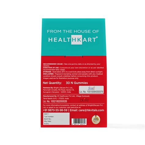 Buy HEALTHKART HK VITALS BIOTIN HAIR GUMMIES, 10000 MCG BIOTIN WITH ...