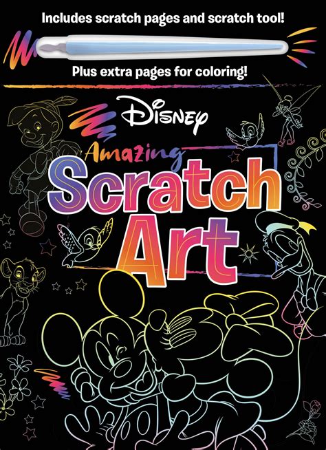 Disney – Amazing Scratch Art: with Scratch Tool and Coloring Pages – Igloo Books
