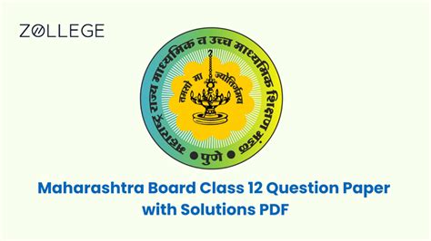 Download Maharashtra HSC 2025 Question Papers & Solutions PDF ...