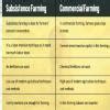 in tabular formdifference between intensive subsistence farming and ...