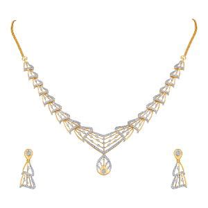 18 Kt Gold & Diamond Necklace Set | Diamond - Reliance Jewels