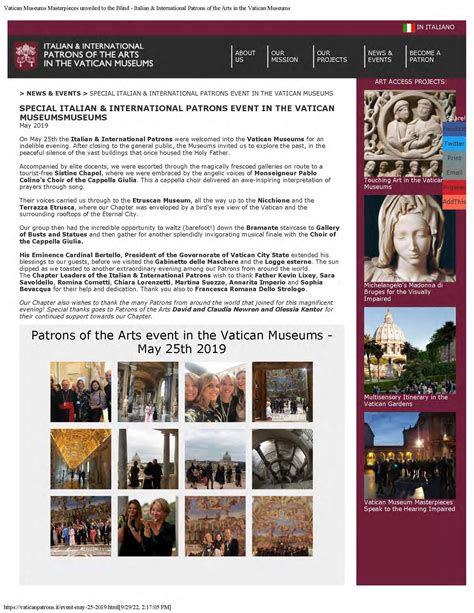 Vatican Patrons of the Arts | ArteDivine.com