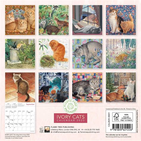 Printable Cat Calendar 2025