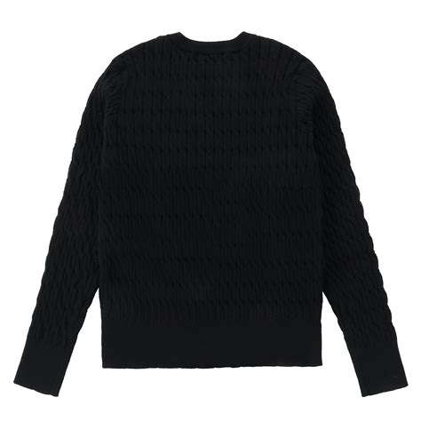Black Cable-Knit Sweater – Petit Clair