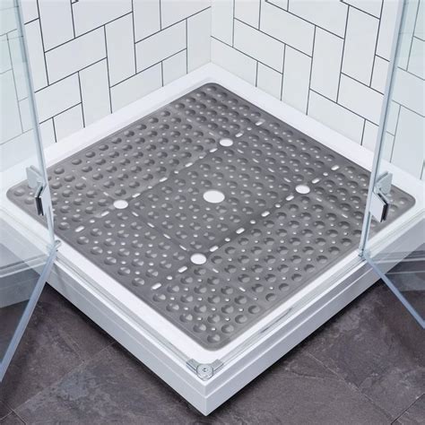 Square Shower Mat, Non-Slip Bathtub Mat with Strong Suction Cups, PVC ...