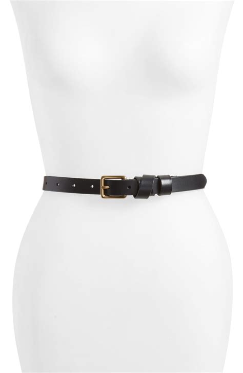Women’s Madewell Leather Crisscross Skinny Belt, Size X-Small - True ...