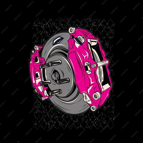 Racing car brake disc vector | Premium Vector