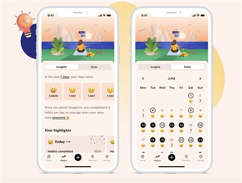 Tangerine's pretty self-care app combines habit and mood tracking | TechCrunch