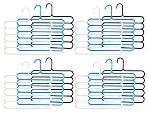 Kuber Industries 12 Pieces Multi-Purpose 5 Layer Pants Clothes Hanger ...