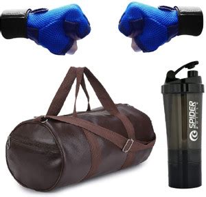 AV Brands Gym & Fitness Kit-Combo of Brown Gym Bag/Duffel Bag with Side ...