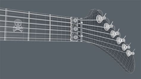 Skulls Guitar 3D model - TurboSquid 2007059