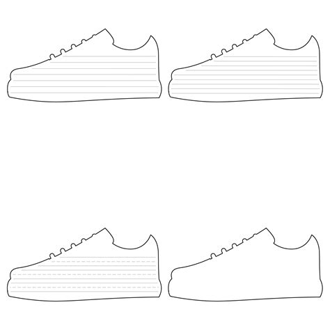 Sneaker-Shaped Writing Template | Free Printable Papercraft Templates