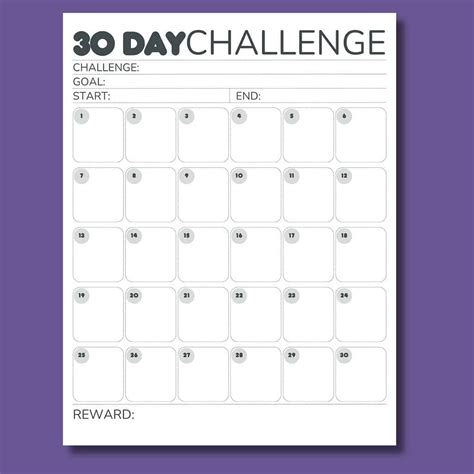 FREE 30-Day Challenge Calendar PDF