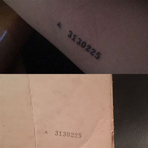 Beatles white album serial numbers as a tattoo