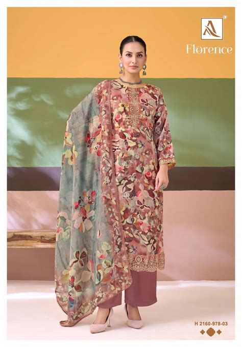 ALOK SUITS FLORENCE COTTON DIGITAL PRINT WITH FANCY WORK SUITS AT BEST ...