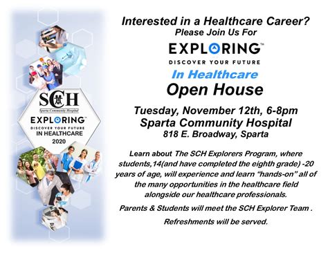Join Us for a Healthcare Career Open House - November 12th | Sparta ...