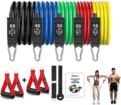 Cult Resistance Band Set of 11 with Handles, Portable Toning Tubes with ...