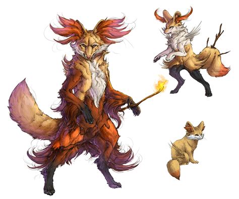 Realistic Pokemon: Fennekin Evolution Line by ReneCampbellArt on DeviantArt