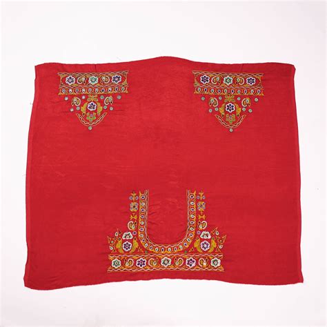 Buy Ahir Hand Embroidery Kutch Mirror Work Mashru Silk Blouse Piece