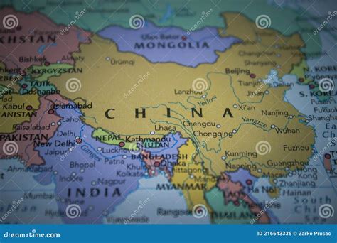 China on the Political World Map Stock Photo - Image of culture, atlas ...