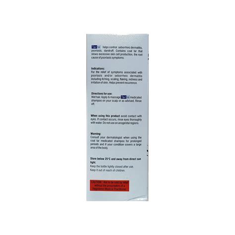 Tar 18 Medicated Shampoo for Scalp Psoriasis 100ml - Cureka