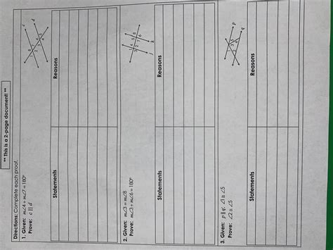 unit 3 parallel and perpendicular lines homework 4 parallel line proofs ...