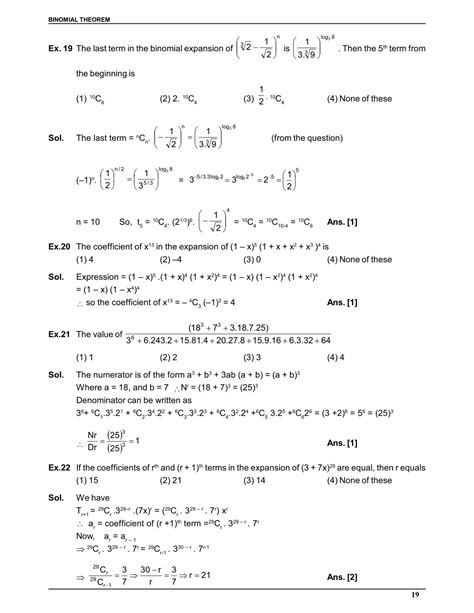Binomial Theorem Class 11 Notes with Important Questions for IIT JEE ...