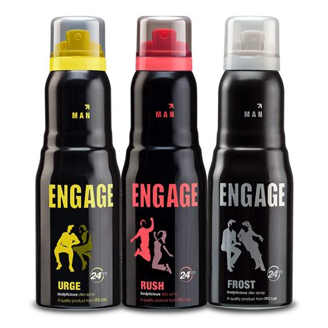 Buy Engage Combo Pack Deo Spray for Men (Urge, Rush and Frost), Skin ...