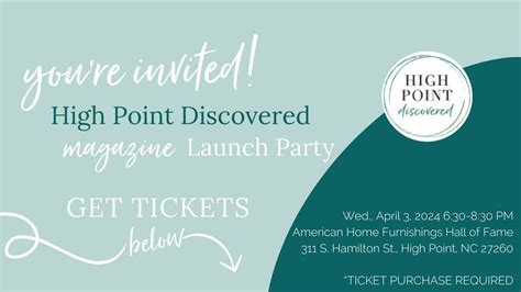 HPD Magazine Volume 3 Launch Party, 311 S Hamilton St, High Point, NC ...