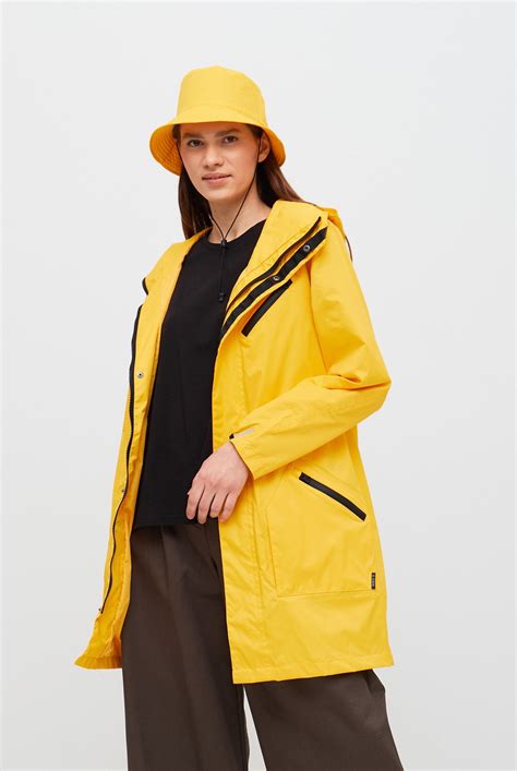 Yellow Raincoat Women, Yellow Rain Jacket, Waterproof Raincoat Hooded ...