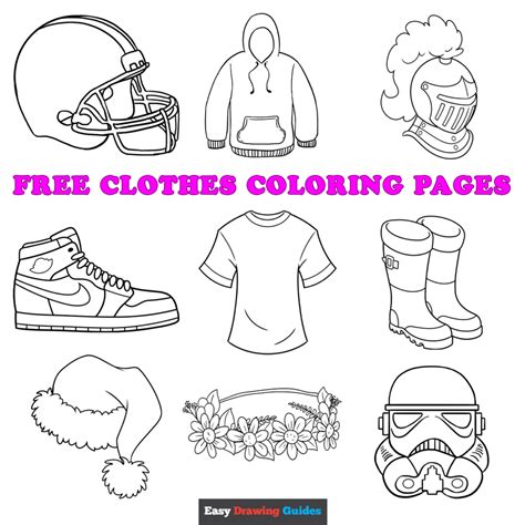 Free Printable Clothes Coloring Pages for Kids