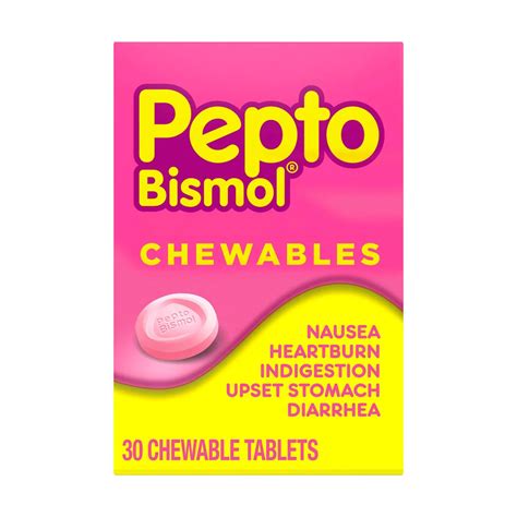Buy Pepto Bismol Chewable Tablets, Upset Stomach Relief, Nausea Relief ...