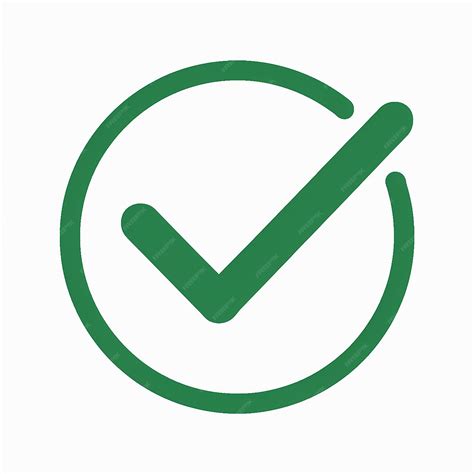 A green checkmark inside a circular boundary | Premium AI-generated vector