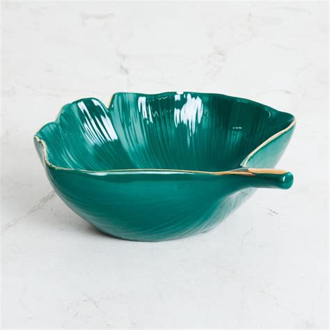 Buy Colour Connect Ceramic Leaf Decorative Bowl from Home Centre at ...