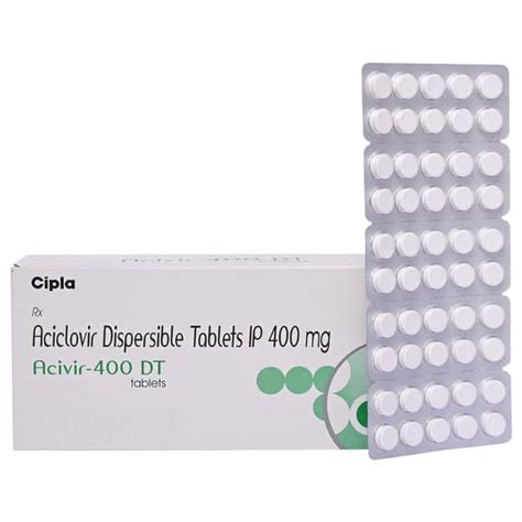 Acivir Dt 400 MG Tablet (10): Uses, Side Effects, Price & Dosage ...