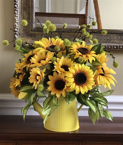 Sunflower Arrangement Farmhouse Deco Sunflower Centerpiece - Etsy ...