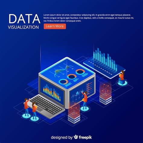 Data visualization concept isometric background | Free Vector